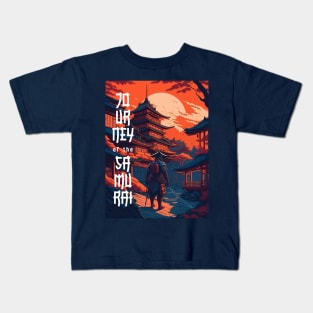 Futuristic Samurai: A Journey Through Time and Tradition Kids T-Shirt